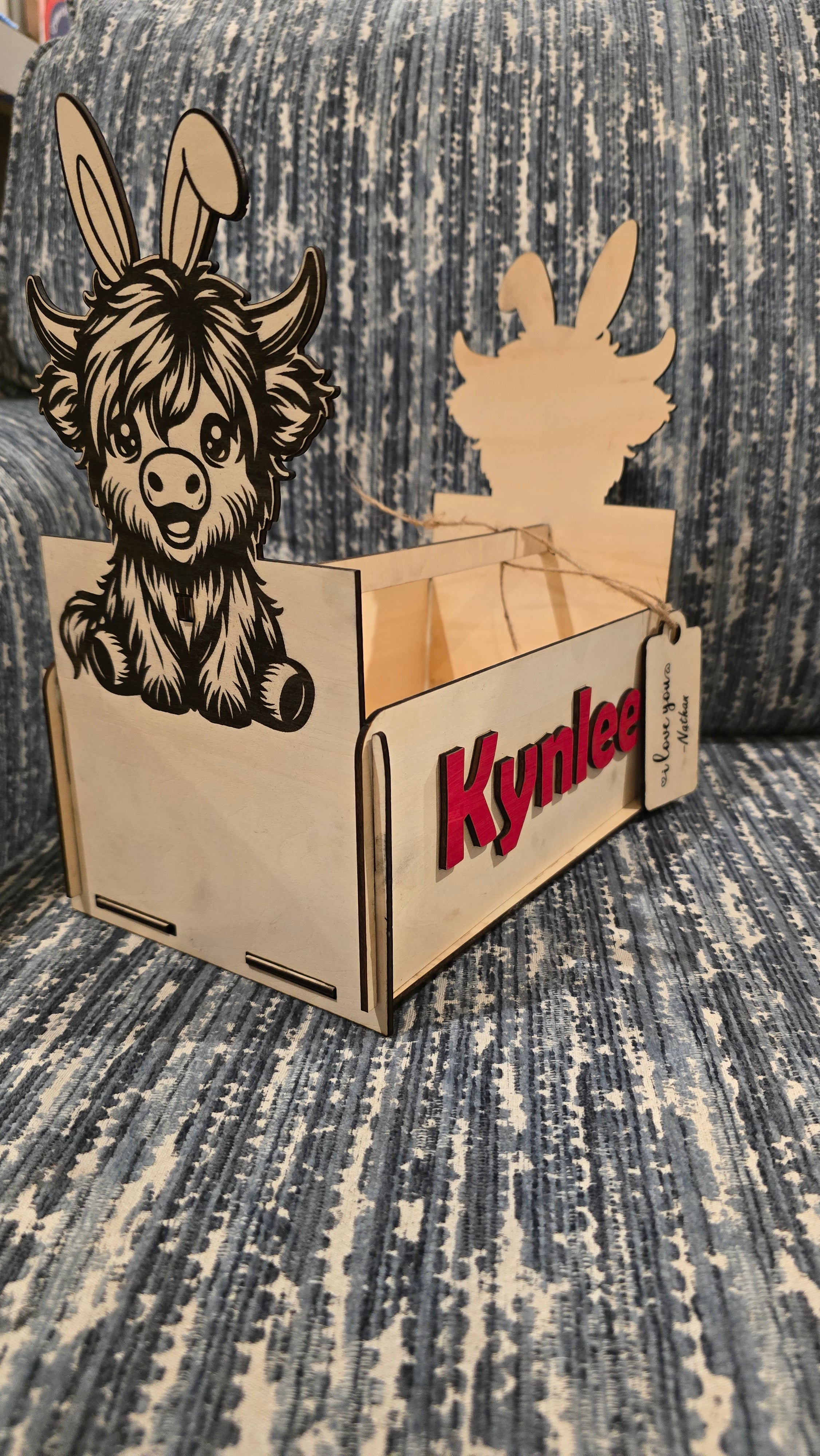 Custom Wooden Easter Basket